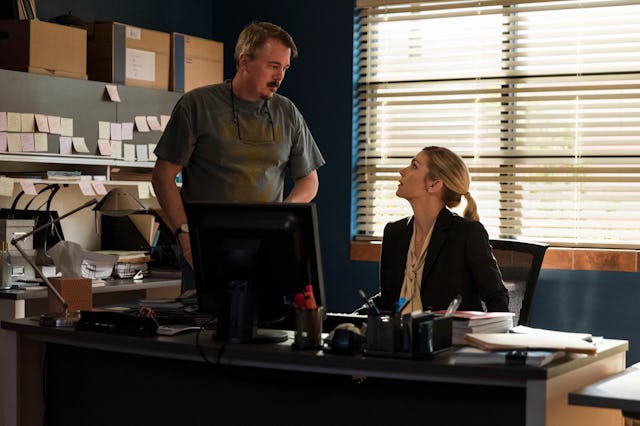 Seehorn with Vince Gilligan on the set of Better Call Saul.
