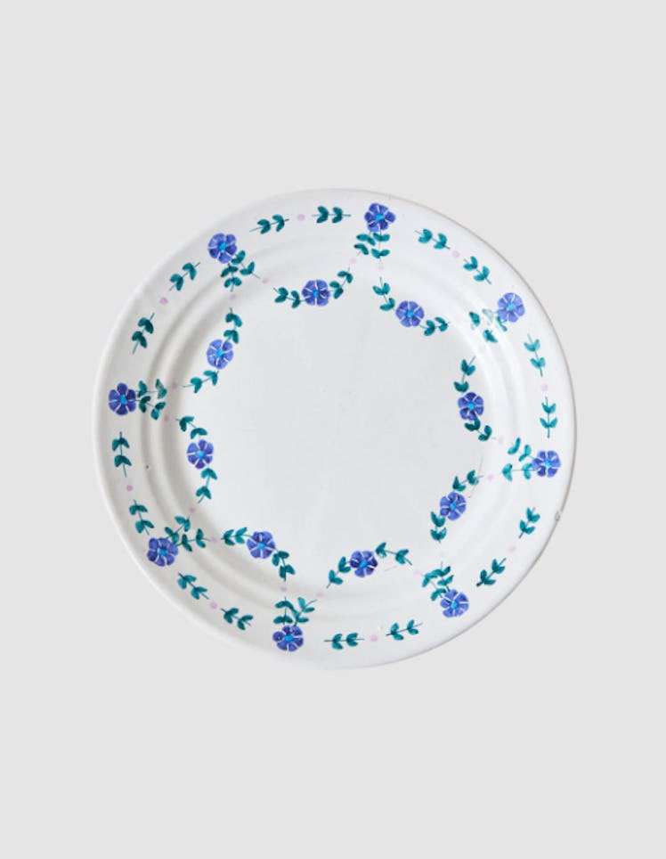 Hand-Painted Floral Plate