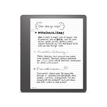 Examples of the new brush options on the Kindle Scribe.