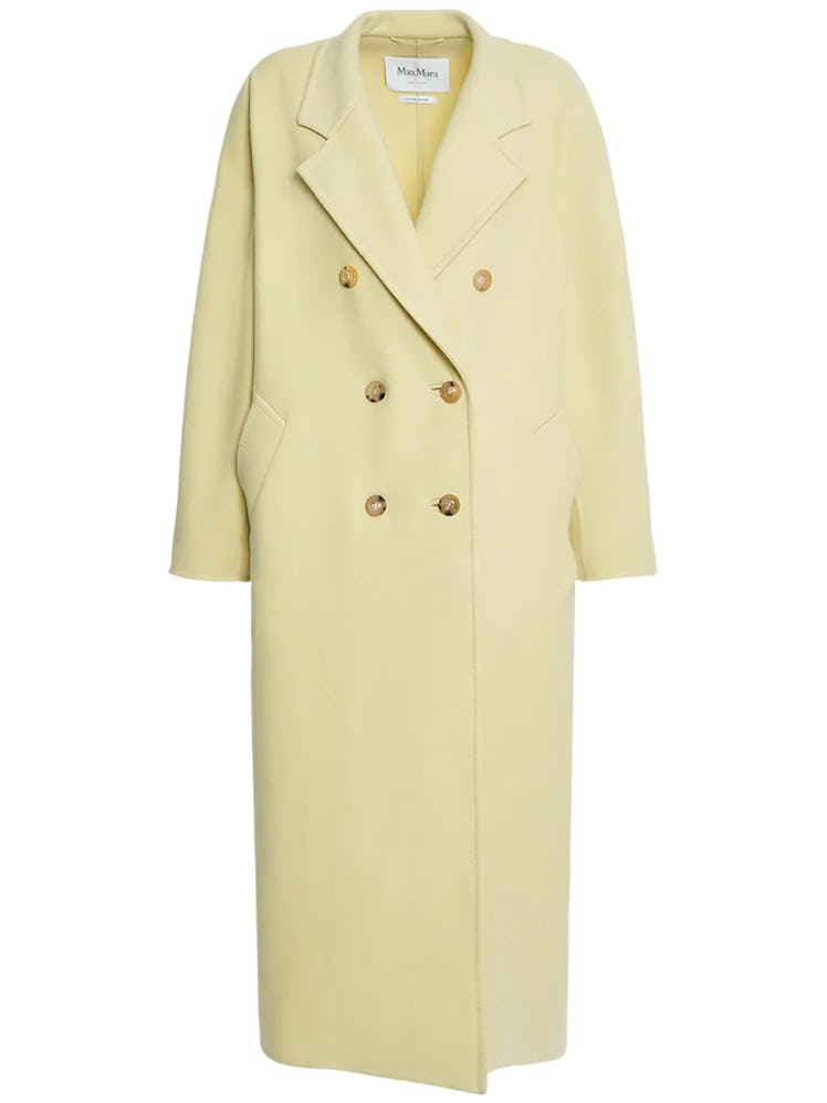 Max Mara Aia Wool Blend Double Breasted Long Coat