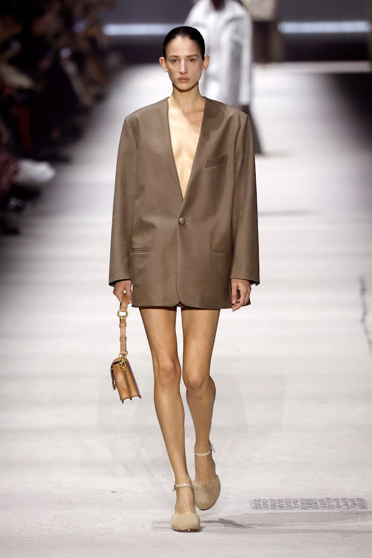 A model walks the runway at the Tod's fashion show during the Milan Fashion Week Womenswear Fall/Win...