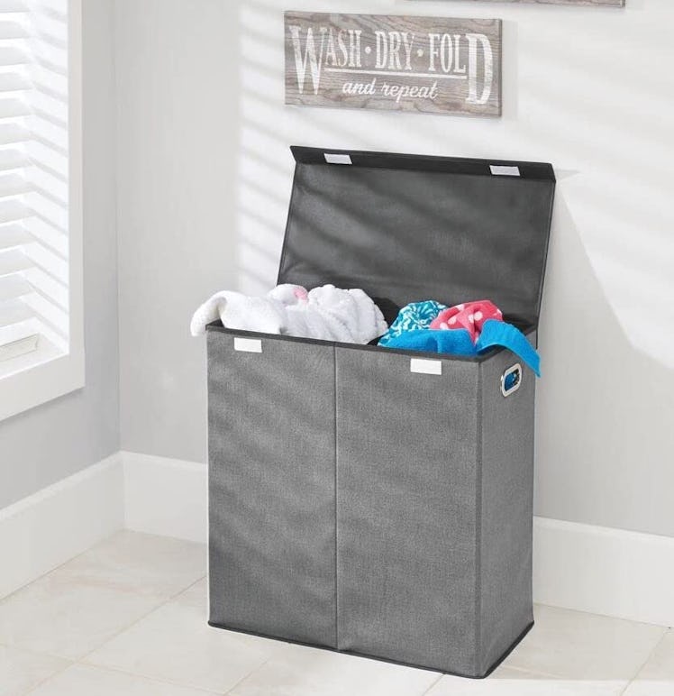 mDesign Divided Laundry Hamper