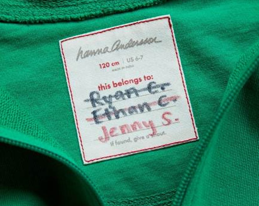 Hanna Andersson resale store product, with a name tag sewn in.