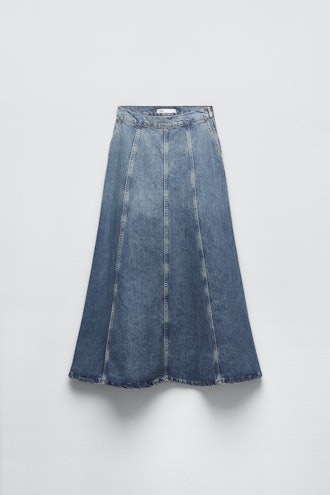 Zara Denim Maxi Skirt
