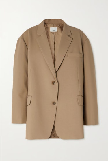 Tan Bea Crepe Blazer