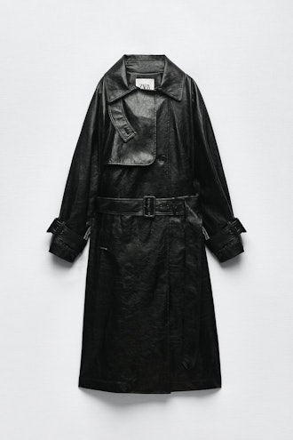 Zara Belted Leather Trench