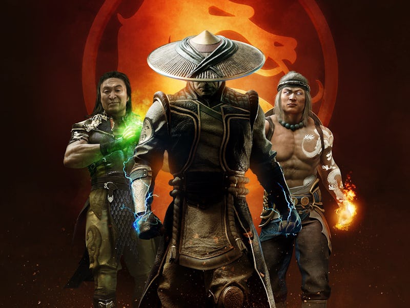 Shang Tsung, Raiden, and Liu Kang in Mortal Kombat 11 Aftermath