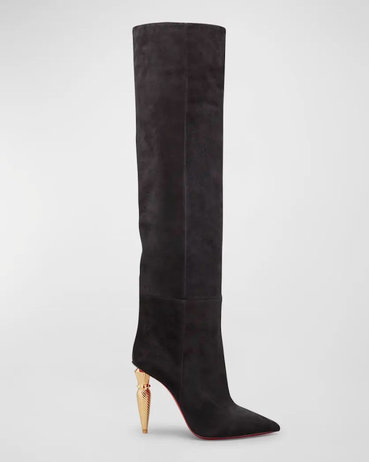 christian louboutin Lipbotta Suede Red Sole Boots