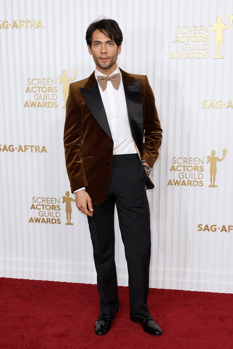 Diego Calva attends the 29th Annual Screen Actors Guild Awards at Fairmont Century Plaza on February...