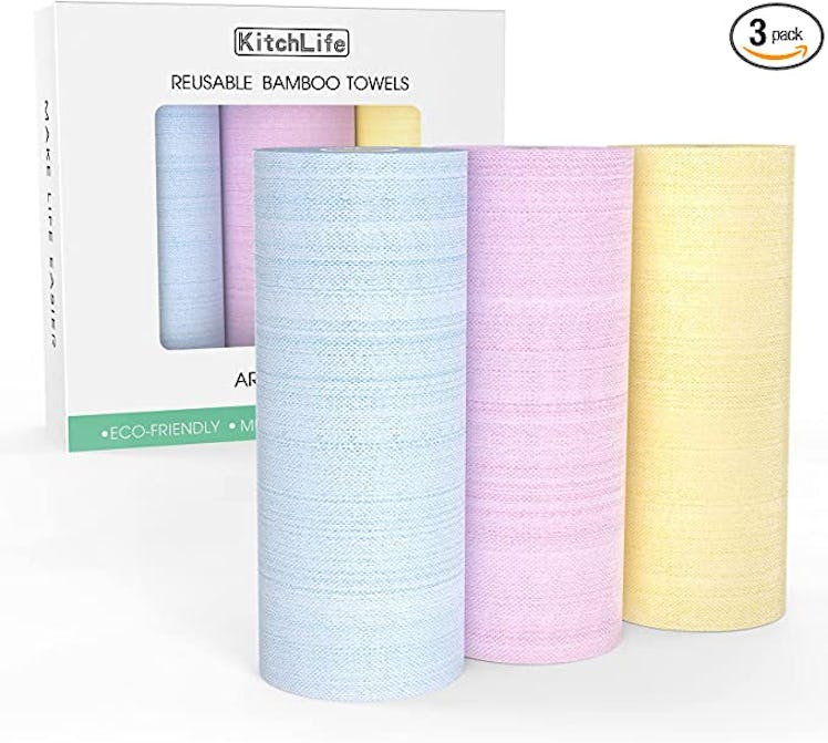 KitchLife Reusable Bamboo Paper Towels (3-Pack)