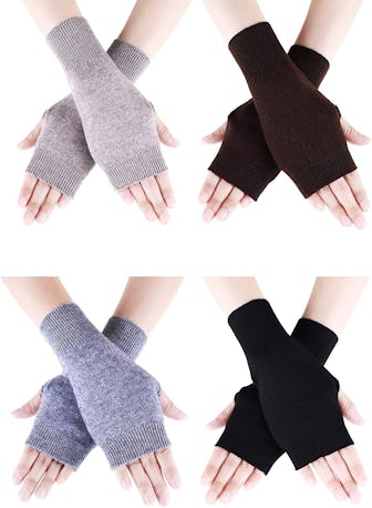Tatuo Cashmere Fingerless Gloves (4-Pack)