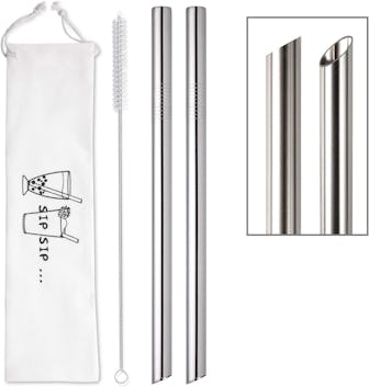 HIWARE Jumbo Reusable Smoothie Straws (2-Pack)