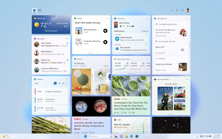 Microsoft windows 11 widgets update