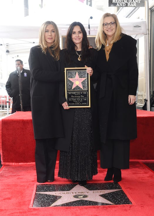 Jennifer Aniston, Courteney Cox, and Lisa Kudrow at the star ceremony 