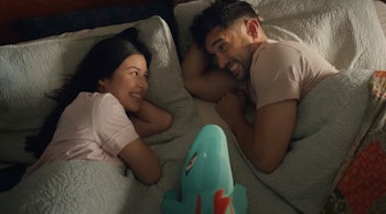 A couple waking up with Totodile