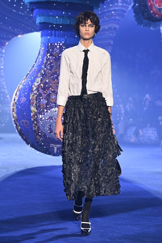 A model walks the runway during the Christian Dior Womenswear Fall Winter 2023-2024 show as part of ...