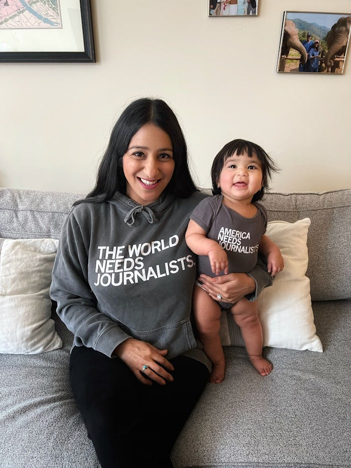 Wall Street Journal reporter Sabrina Siddiqui and her daughter, Sofia.