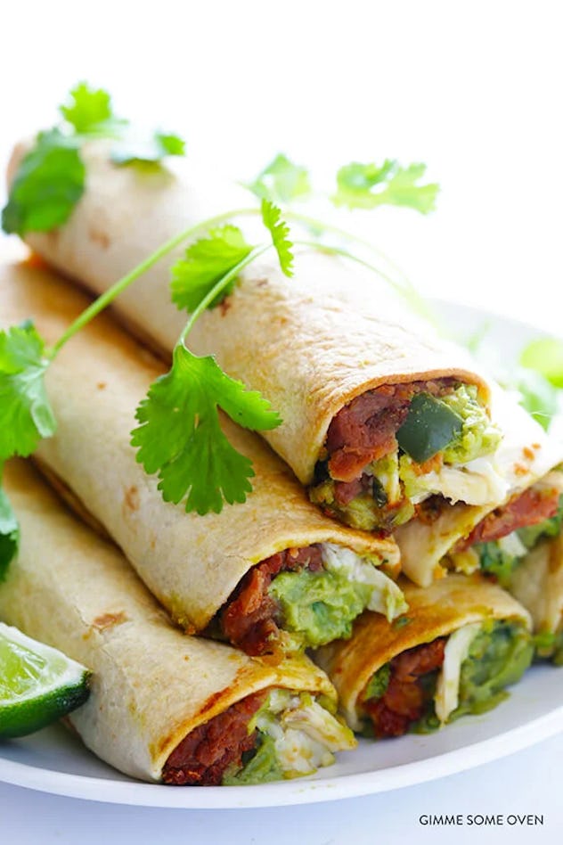 chicken guacamole taquitos
