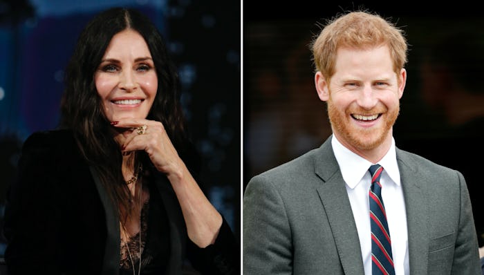 Courteney Cox responded to Prince Harry's story about doing mushrooms at her home.