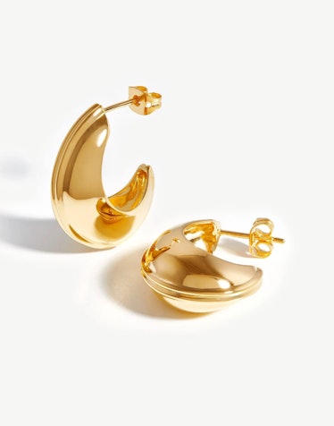 Missoma Medium Ridge Dome Hoop Earrings