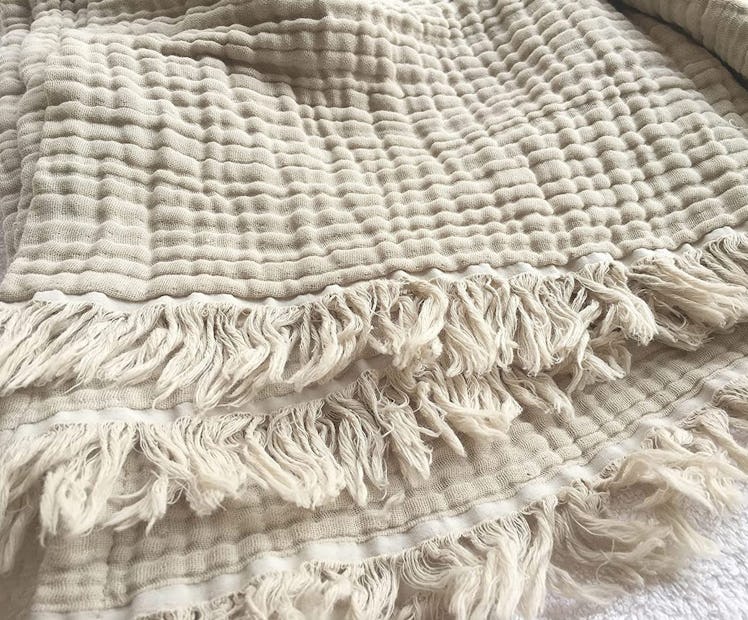 KyraHome Cotton Muslin Throw Blanket