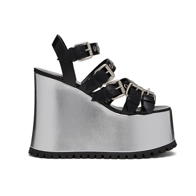 Gucci Black Platform Heeled Sandals