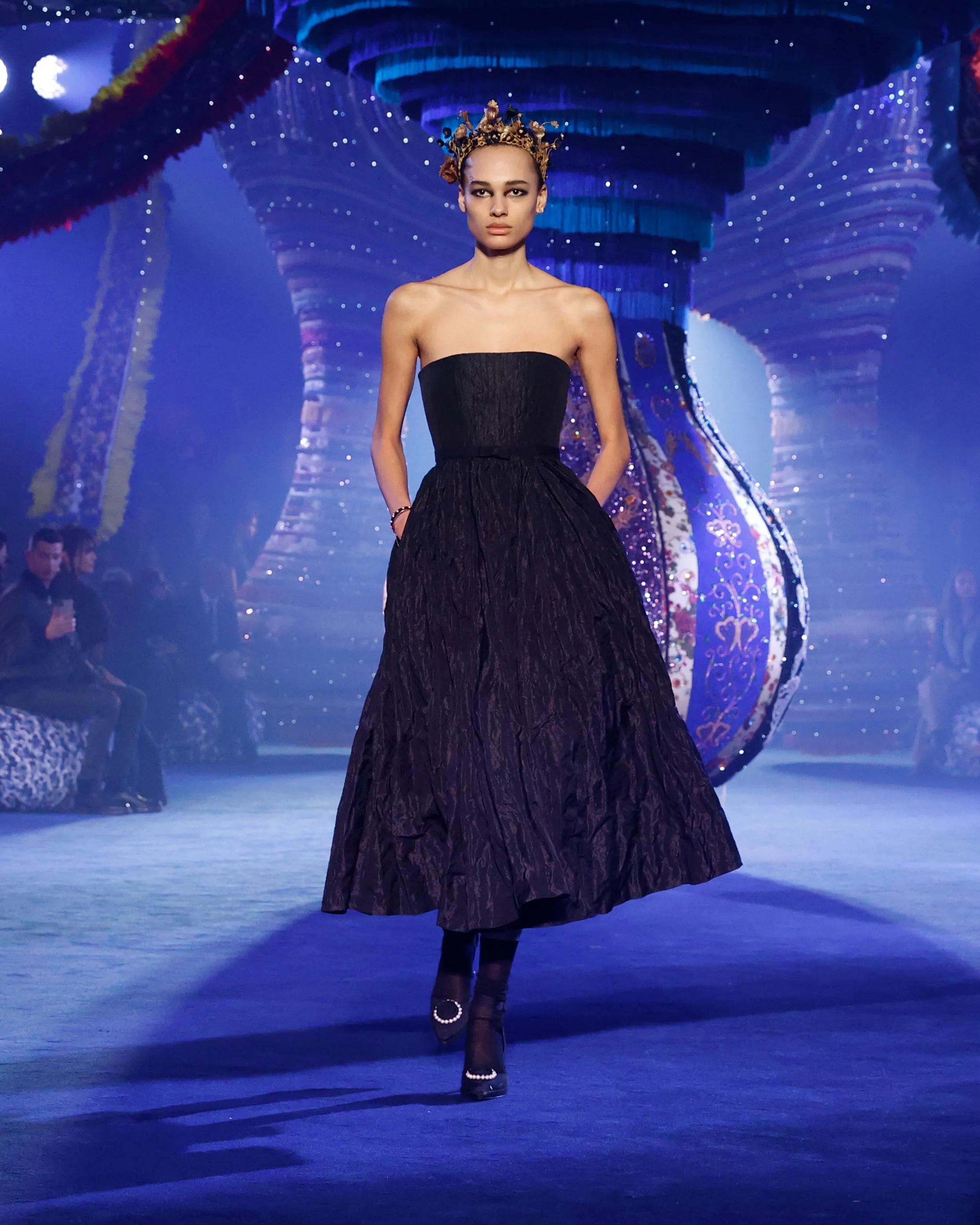 winter 2023 dresses JNGSA Winter Wedding Guest Dress, Womens Cocktail Dresses 2023 Crewneck  Lantern Long Sleeve Formal Dress Tie Waist Maxi Dresses