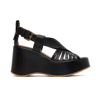 See By Chloè Black Thessa Heeled Sandals