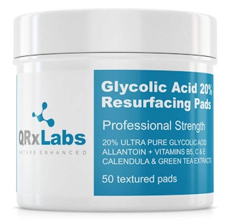 QRxLabs Glycolic Acid 20% Resurfacing Pads for Face & Body