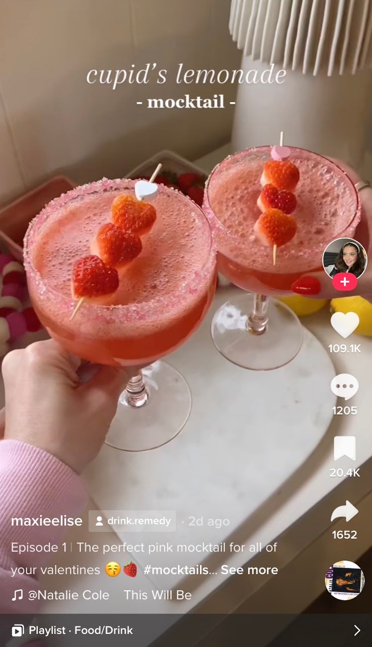 This Cupid's Lemonade drink is so colorful and an easy Valentine's Day drink recipe on TikTok.