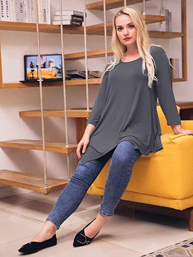 LARACE Basic Loose Fit Tunic Top