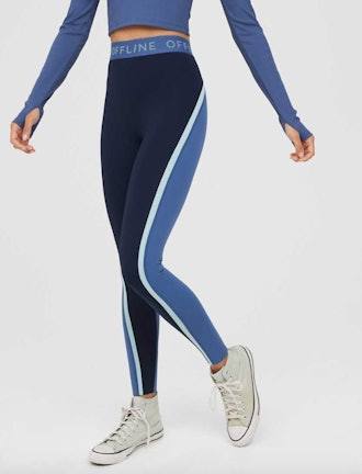 Offline By Aerie Real Me Xtra Twist Legging In Blue Lion