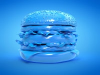 blue hamburger