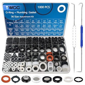 TWCC Plumbing Washers Assortment Kit (1000 Pieces)