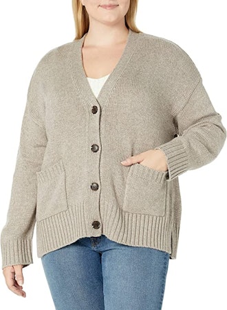 The Drop Brigitte Chunky Ribbed Cardigan