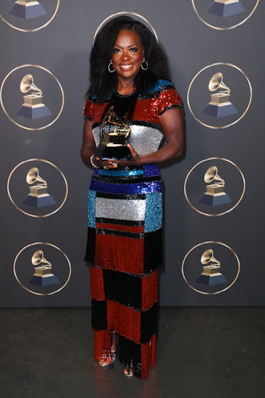 Viola Davis celebrates the Best Audio Book, Narration, and Storytelling award for "Finding Me" durin...