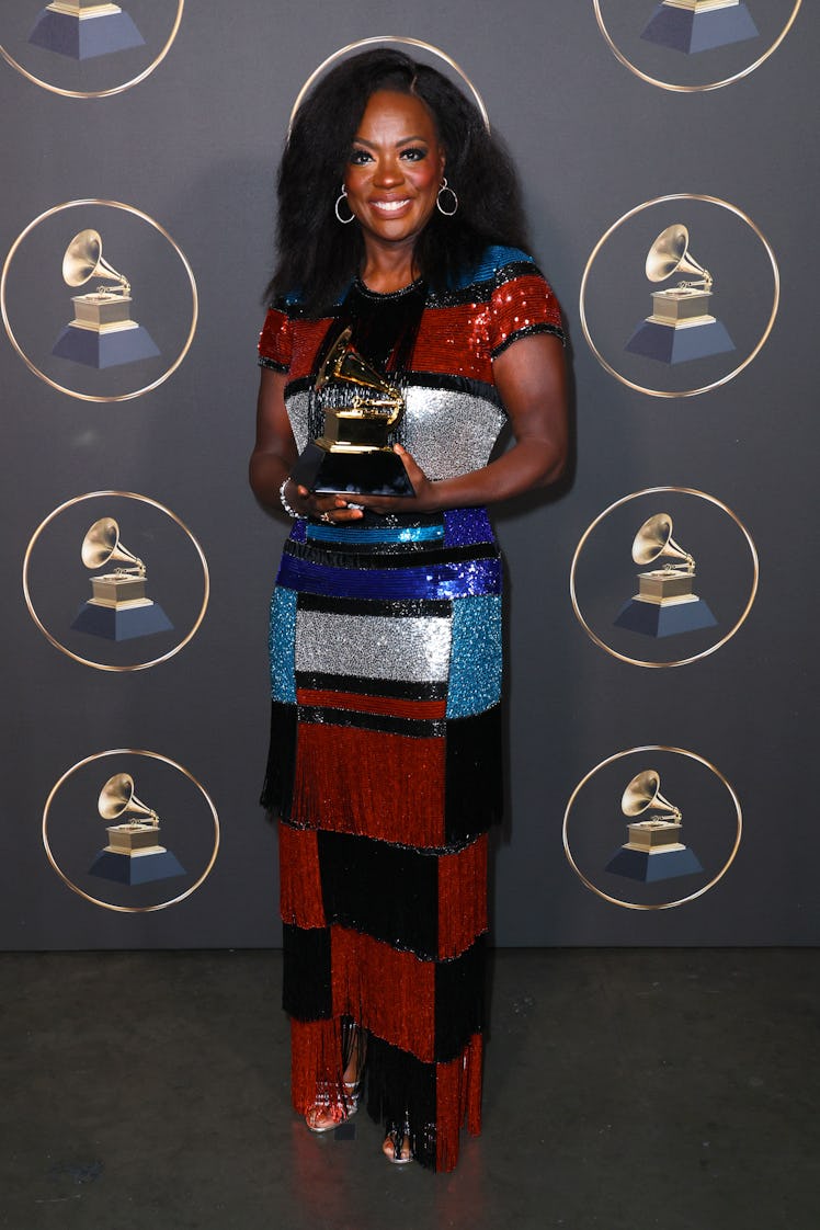 Viola Davis celebrates the Best Audio Book, Narration, and Storytelling award for "Finding Me" durin...