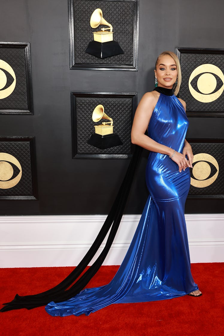 Jasmine Sanders attends the 65th GRAMMY Awards on February 05, 2023 in Los Angeles, California. 