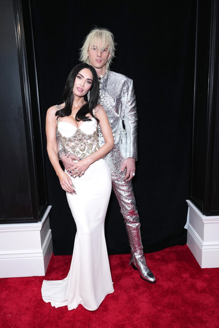 Megan Fox and Machine Gun Kelly attend the 65th GRAMMY Awards on February 05, 2023 in Los Angeles, C...