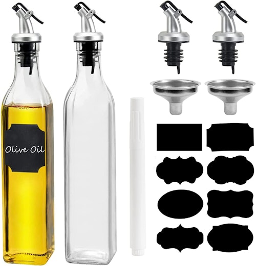 WERTIOO Olive Oil Dispenser Bottles (2-Pack)