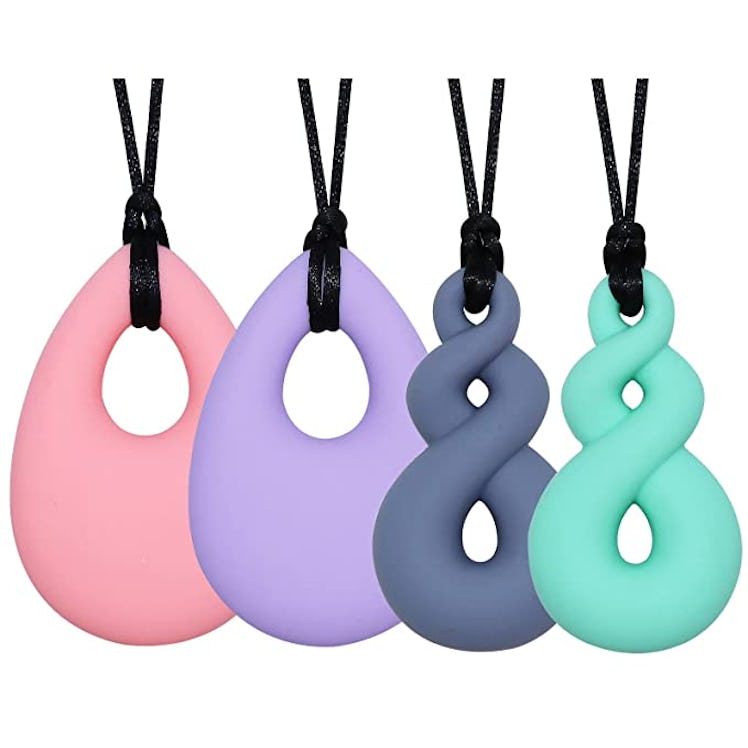 MaberryTech Silicone Chew Necklaces (4-Pack)