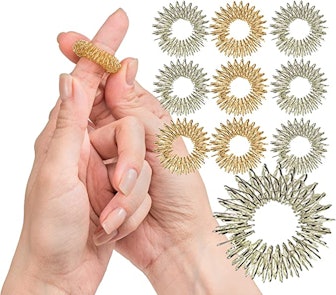 IMPRESA Spiky Sensory Finger Rings (10-Pack)