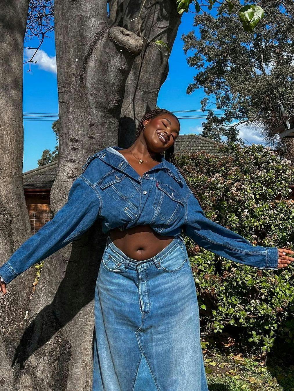 11 Denim Maxi Skirts Filled With Main Character Energy