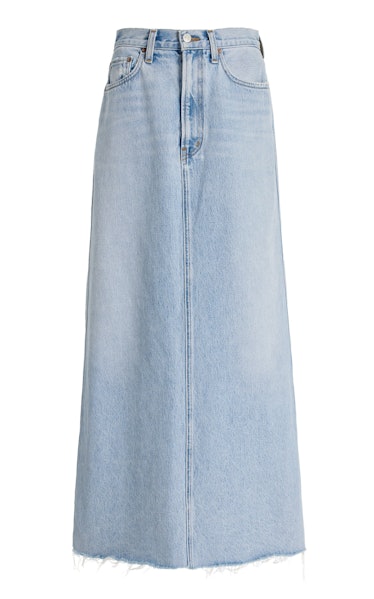 11 Denim Maxi Skirts Filled With Main Character Energy