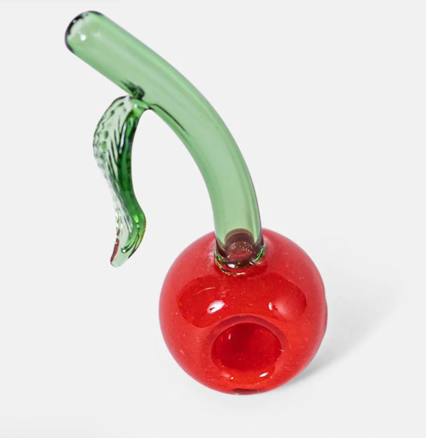 Edie Parker Glass Fruit Pipe in Cherry