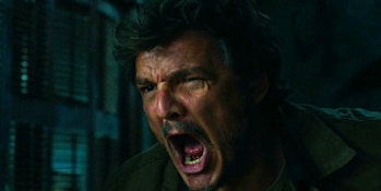 Joel screams at Ellie to run in Episode 5 of The Last of Us.