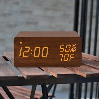 JALL Wooden Digital Alarm Clock