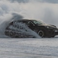 Porsche SUV in the snow