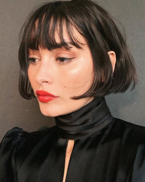 Taylor Lashe with a French bob haircut