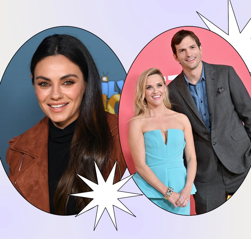 Mila Kunis joked about Ashton Kutcher and Reese Witherspoon's awkward red carpet photos.